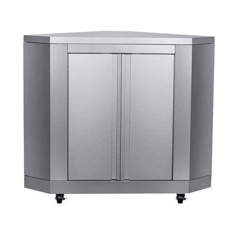 26 in. outdoor kitchen corner cabinet in stainless-steel koolmore|Kool 26 in. Stainless.